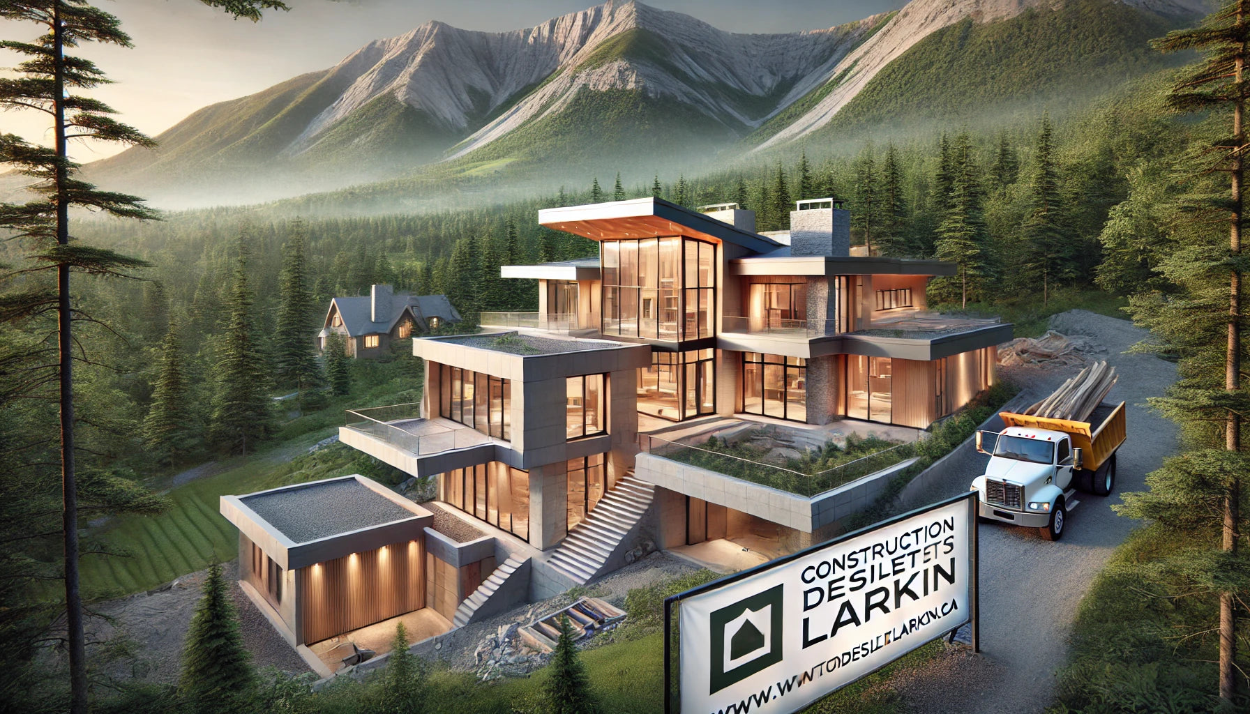 Construction Désilets Larkin Inc. réalise un projet prestigieux de maison contemporaine avec une vue panoramique imprenable sur la nature et les paysages enchanteurs du Québec. Expertise, modernité et design au cœur de chaque réalisation.